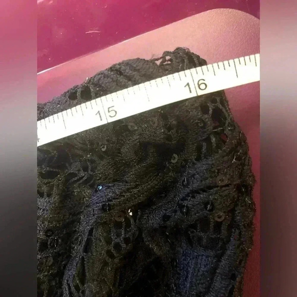 🔥VENUS Sequins and Lace Black Corset Jumpsuit with belt🔥NWT size 6 - Picture 7 of 16